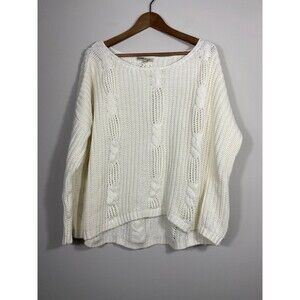 Express One Eleven Cream Cable Knit Sweater – Size XS/S